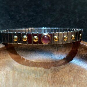 Lagos Sterling and amethyst stretch bracelet